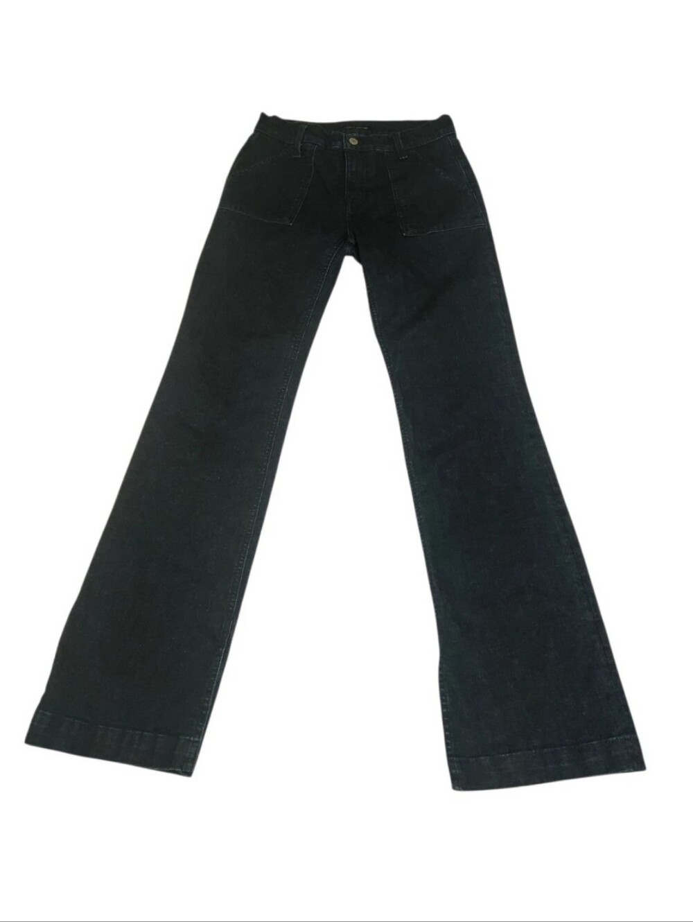 Lucky Brand Ava Mid Rise Boot Jeans Astroid Blue 4/27 Dark Wash Side Slit